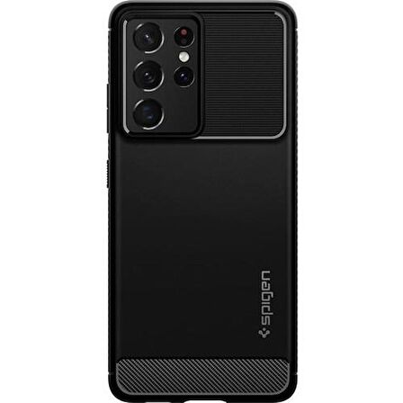 Spigen Samsung Galaxy S21 Ultra Kılıf Rugged Armor Matte Black - ACS02349