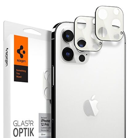 iPhone 12 Pro Kamera Lens Cam Ekran Koruyucu, Spigen Glas.tR Optik (2 Adet)