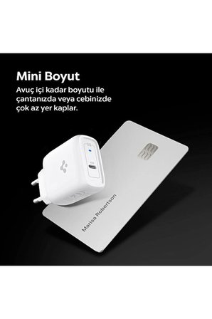 Spigen ACH02589 45 Watt Hızlı Şarj Aleti Beyaz