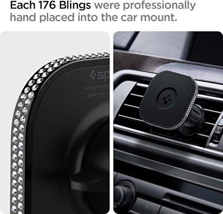 Spigen Onetap Cup Holder Magsafe iPhone 14 / iPhone 13 / iPhone 12 Serisi ile Uyumlu ITS68 - ACP03809 Bardaklık Araç Tutacağı 