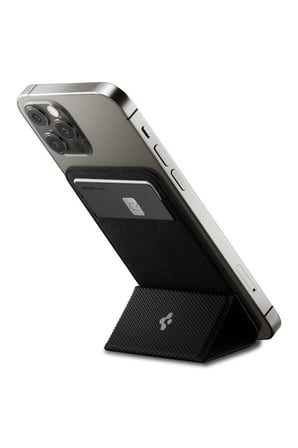 Spigen MagFit iPhone için MagSafe özellikli Kartlı  Cüzdan Smart Fold Wallet Black - AMP02746 - OUTLET