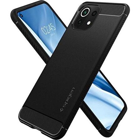 Spigen Xiaomi Mi 11 Lite 5G / Mi 11 Lite Kılıf Rugged Armor Matte Black - ACS02843