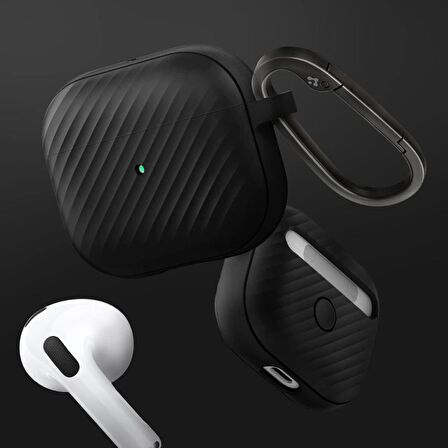 Spigen Apple AirPods 3.Nesil Uyumlu (2021)Kılıf Core ArmorBlack ASD03020