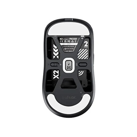 Pulsar X2 v3 XS-1 Sensör Siyah Kablosuz Size 2 Medium Simetrik Gaming Mouse (PX2321)