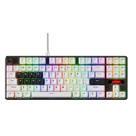 Pulsar PCMK2 HE %80 TKL ANSI Hall Effect Manyetik Switch RGB Hotswap Beyaz Mekanik Gaming Klavye (PCMK2HE801W)