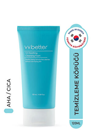 Cleansing Foam 5.5 Soothing Yatıştırıcı Onarıcı Yüz Temizleme Jeli Ceramide Ve Centella Kore 120ml