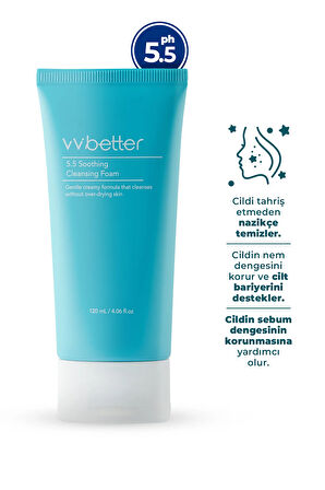 Cleansing Foam 5.5 Soothing Yatıştırıcı Onarıcı Yüz Temizleme Jeli Ceramide Ve Centella Kore 120ml
