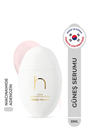 Vegan Aqua Glow Sun Serum Spf50 Güneş Serumu Nemlendirici Kırışıklık Karşıtı Kore 50ml