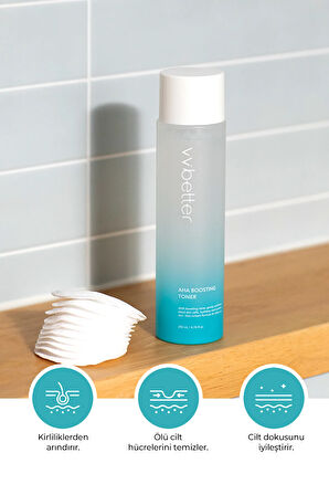 Aha Boosting Toner Aydınlatıcı, Gözenek Sıkılaştırıcı Onarıcı Tonik Kore 200ml