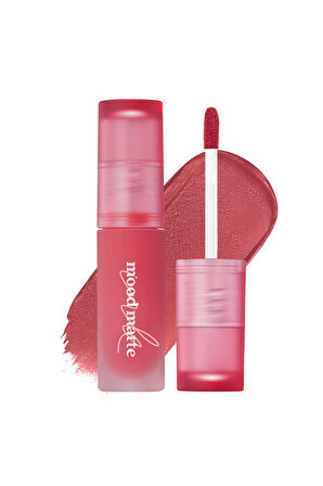 Mat Bitişli, Dolgun ve Pürüzsüz Görünüm Sunan Tint Peripera Ink Mood Matte Tint (06 Pink Dive)