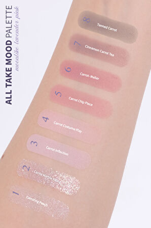 Mat, Işıltılı ve Simli Far Paleti Peripera All Take Mood Palette (09 Moonlike Lavender Pink)