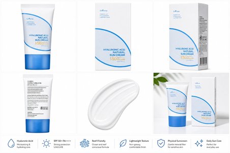 Hyalüronik Asitli Doğal Güneş Kremi SPF 50+ PA++++ 50 Ml