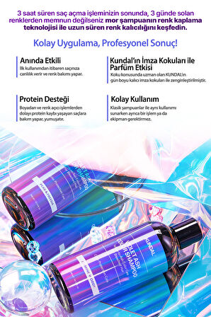 Sarı-Küllü Saçlara Özel Renk Koruyucu Bakım Şampuanı KUNDAL Ash Color Shampoo 300 ml (Pear&Freesia)