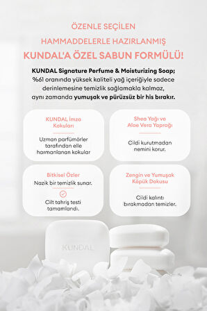 Yoğun Nemlendirici Sabun KUNDAL Signature Perfume & Moisturizing Soap (Sweet Peony) 100gr
