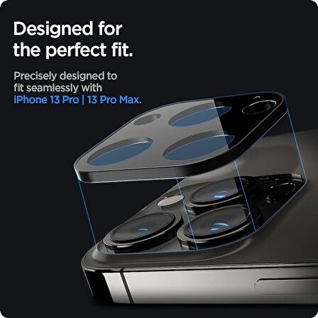 iPhone 13 Pro Max / iPhone 13 Pro Kamera Lens Cam Ekran Koruyucu, Spigen Glas.tR Optik (2 Adet) - AGL03381