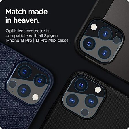 iPhone 13 Pro Max / iPhone 13 Pro Kamera Lens Cam Ekran Koruyucu, Spigen Glas.tR Optik (2 Adet) - AGL03381
