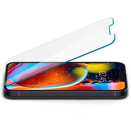 iPhone 14 / iPhone 13 Pro / iPhone 13 Cam Ekran Koruyucu Kolay Kurulum, Spigen Glas.tR EZ Fit (2 Adet)