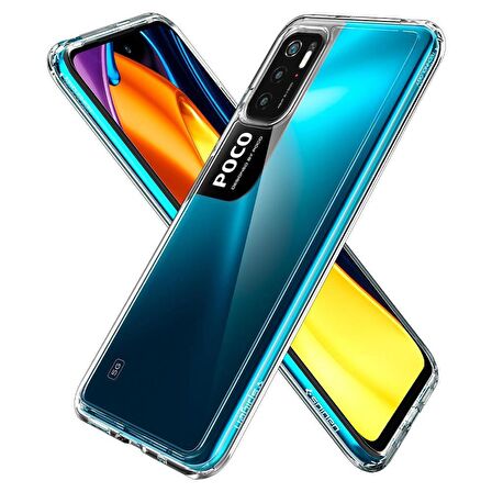 Spigen Redmi Note 10 5G / Poco M3 Pro 5G ile Uyumlu Kılıf Ultra Hybrid Crystal Clear