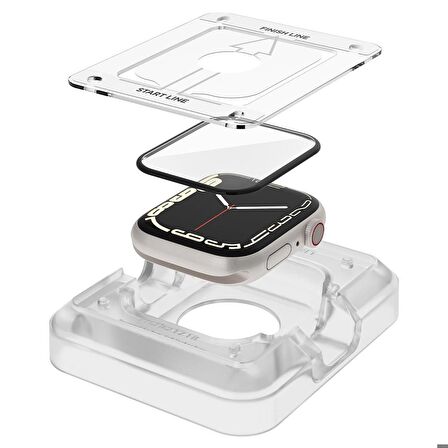 Spigen Apple Watch Serisi (41mm) Uyumlu Ekran Koruyucu Kolay Kurulum, Spigen Pro Flex EZ Fit (2 Adet)