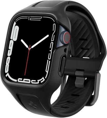 Spigen Apple Watch 41mm (Seri 9/8/7) ile uyumlu Kılıf, Kordon Kayış Liquid Air Pro Black - TEŞHİR