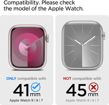 Spigen Apple Watch 41mm (Seri 9/8/7) ile uyumlu Kılıf, Kordon Kayış Liquid Air Pro Black - TEŞHİR