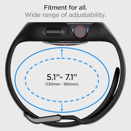Spigen Apple Watch 41mm (Seri 9/8/7) ile uyumlu Kılıf, Kordon Kayış Liquid Air Pro Black - TEŞHİR