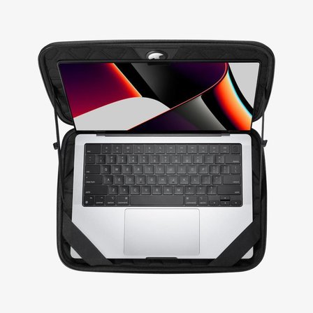 Spigen MacBook & Notebook Laptop 14'' Taşıma Çantası Rugged Armor Pro Pouch Black - AFA04270-Outlet
