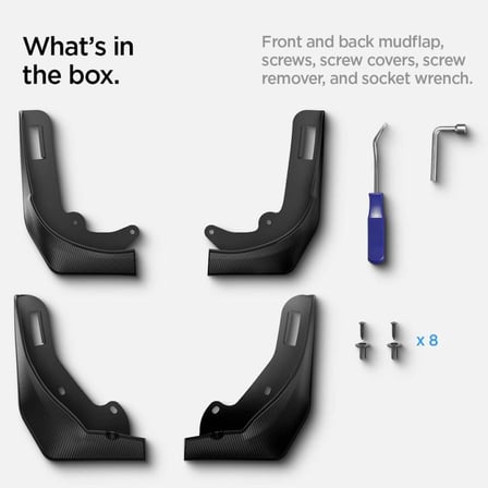 Spigen Tesla Model Y (2024-2023) WeatherBloc (Carbon Edition) Çamurluk 4'lü Set TO301 Black - ACP04512 - OUTLET