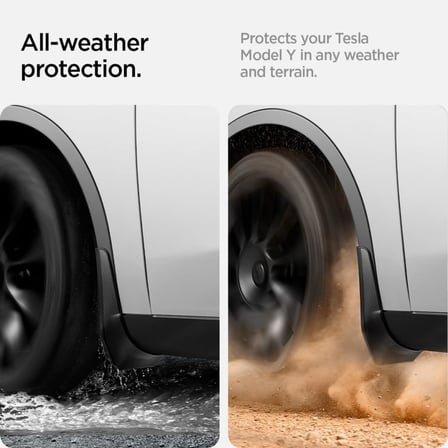 Spigen Tesla Model Y (2024-2023) WeatherBloc (Carbon Edition) Çamurluk 4'lü Set TO301 Black - ACP04512 - OUTLET