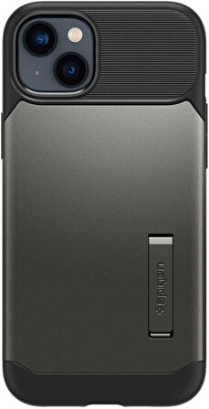 Spigen iPhone 14 Plus ile Uyumlu Kılıf Slim Armor Gun Metal