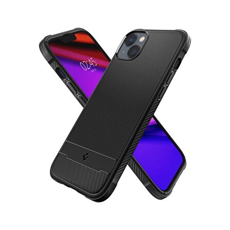 Spigen iPhone 14 Plus ile Uyumlu Kılıf Rugged Armor Mag (MagSafe Uyumlu) Matte Black