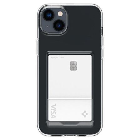 Spigen iPhone 14 Plus Kılıf Crystal Slot Wallet Crystal Clear