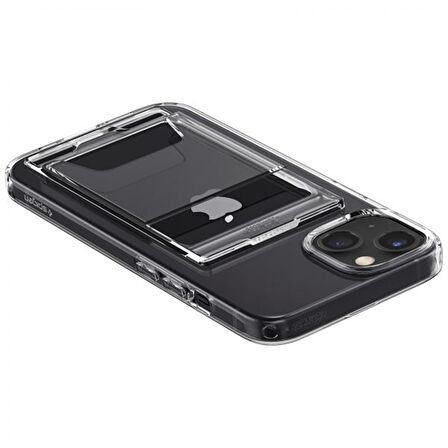 Spigen iPhone 14 Plus ile Uyumlu Kılıf Crystal Slot Wallet Crystal Clear