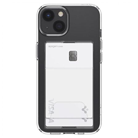 Spigen iPhone 14 Plus ile Uyumlu Kılıf Crystal Slot Wallet Crystal Clear