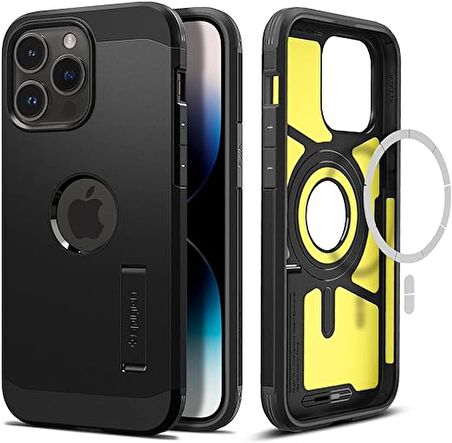 Spigen Apple iPhone 14 Pro Kılıf Tough Armor MagFit (Magsafe Uyumlu) Black - ACS04985