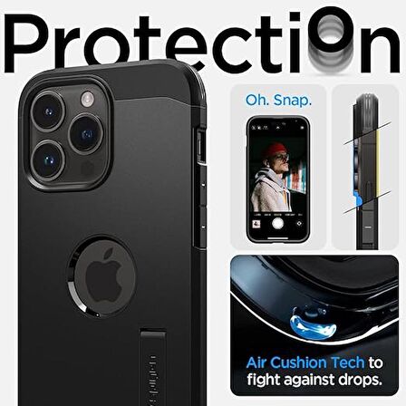 Spigen Apple iPhone 14 Pro Kılıf Tough Armor MagFit (Magsafe Uyumlu) Black - ACS04985