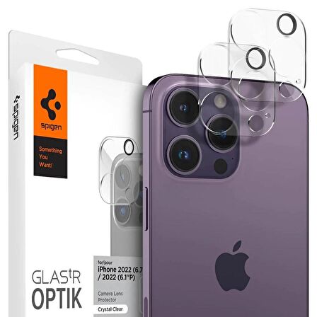 iPhone 14 Pro / iPhone 14 Pro Max Kamera Lens Cam Ekran Koruyucu, Spigen Glas.tR Optik (2 Adet)