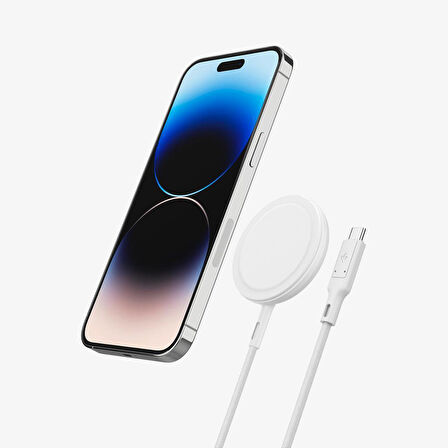 Spigen ArcField Magnetic (MagFit) MagSafe Uyumlu 15W Hızlı Kablosuz Şarj Cihazı iPhone 15 / 14 / 13 / 12 Serisi