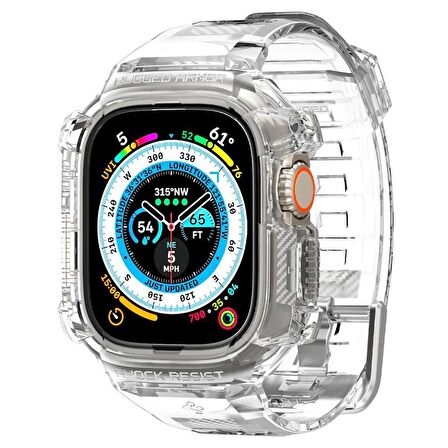 Apple Watch Uyumlu  Ultra (49mm) ile Uyumlu Kılıf & Kayış, Spigen Rugged Armor Pro
