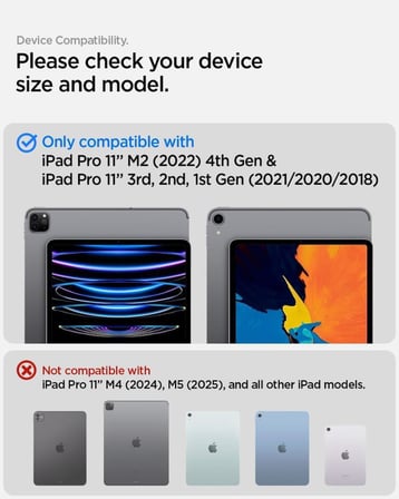 Spigen iPad Pro 11" (2022 / 2021) Uyumlu Kılıf Liquid Air Folio Black ACS05466 - Teşhir