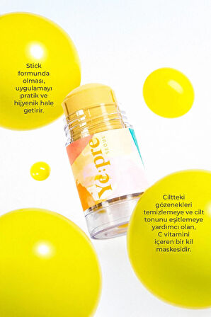 Vitamin C Pore Care Mud Stick Mask Gözenek Temizleyici Yatıştırıcı Kil Maskesi Kore 40g
