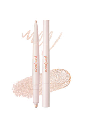 Çift Taraflı Kapatıcı ve Işıltılı Kalem Far Peripera Sugar Twinkle Duo Eye Stick (02 Shimmering)