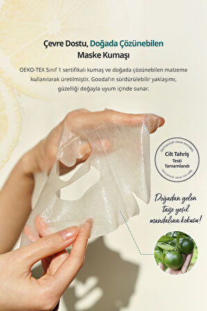 Leke Karşıtı Serum Yaprak Maske GOODAL Green Tangerine Vita C Dark Spot Care Serum Sheet Mask