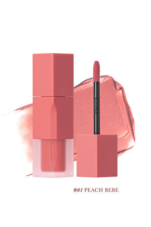 Pürüzsüz ve Kadifemsi Dokulu, Doğal Görünüm Sunan Tint Clio Chiffon Blur Tint (01 Peach Bebe)