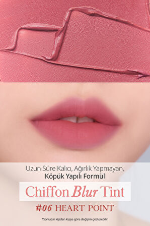 Pürüzsüz ve Kadifemsi Dokulu, Doğal Görünüm Sunan Tint Clio Chiffon Blur Tint  (06 Heart Point)