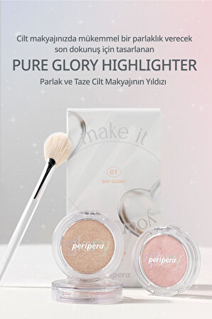 Cilde Doğal Işıltılı Görünüm Sunan Highlighter Peripera Pure Glory Highlighter (1 Day Glory)