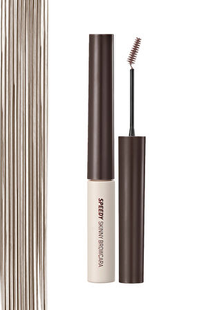 Özel Fırça Tasarımlı, Yoğun Pigmentli Kaş Maskarası Peripera Speedy Skinny Browcara 02 Dark Brown