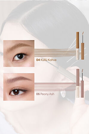 Özel Fırça Tasarımlı, Yoğun Pigmentli Kaş Maskarası PERIPERA Speedy Skinny Browcara 03 Natural Brown