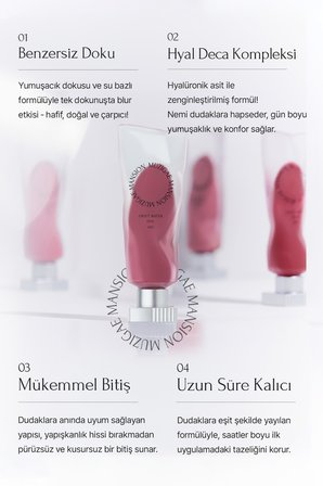 Hyalüronik Asit İçerikli, Nemlendirici ve Kalıcı Tint MUZIGAE MANSION Objet Water (005 Diva)