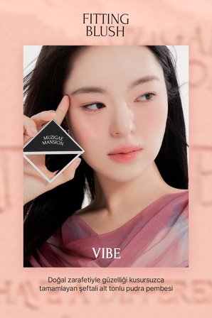 Ciltle Bütünleşen ve Pürüzsüzleştiren, Yumuşak Dokulu Allık MUZIGAE MANSION Fitting Blush (04 Vibe)